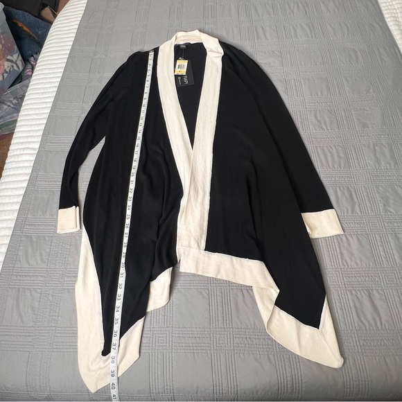 INC International Concepts Petites Wrap Black Silk Blend 4 Way Style Size M/L - Picture 5 of 9